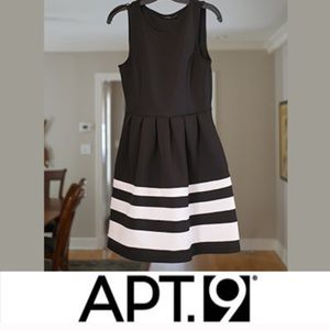 Black and White A-Line Dress Apt. 9 Stripe